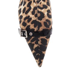 animal print fabric boots