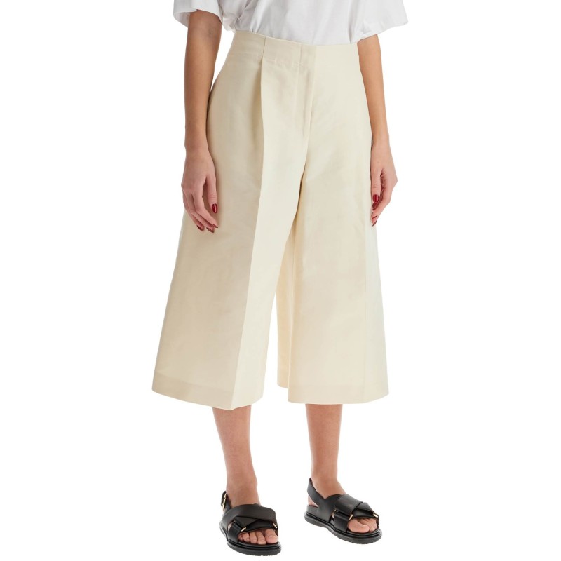 cropped cotton pants in pure cotton