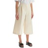 cropped cotton pants in pure cotton