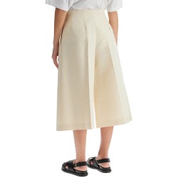 cropped cotton pants in pure cotton