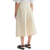 cropped cotton pants in pure cotton