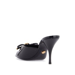 "opera bow patent leather mules