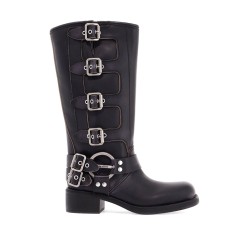 leather biker boots