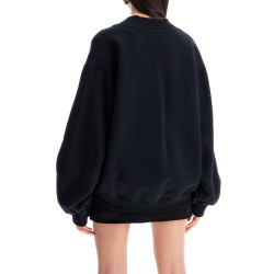 oversized sweatshirt with deep v-neck