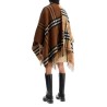 check wool and cashmere cape