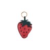 strawberry charm in coconut print leather