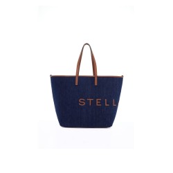 denim tote bag with logo branding