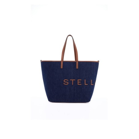 denim tote bag with logo branding