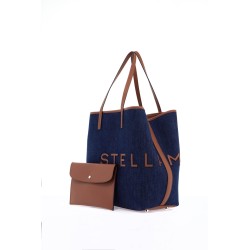 denim tote bag with logo branding