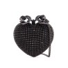 crystal heart clutch pur