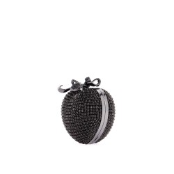 crystal heart clutch pur