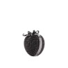 crystal heart clutch pur