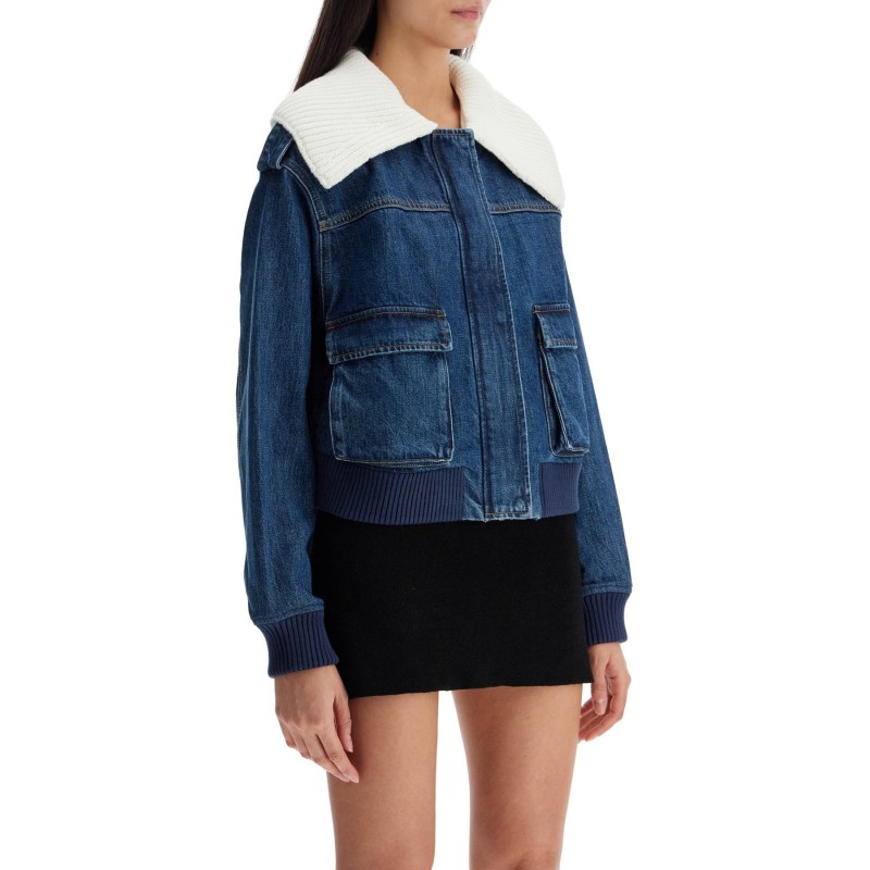 denim bomber jacket for