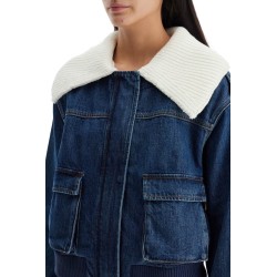 denim bomber jacket for