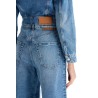 distressed cropped jeans with a