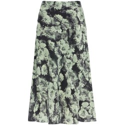 printed satin skirt