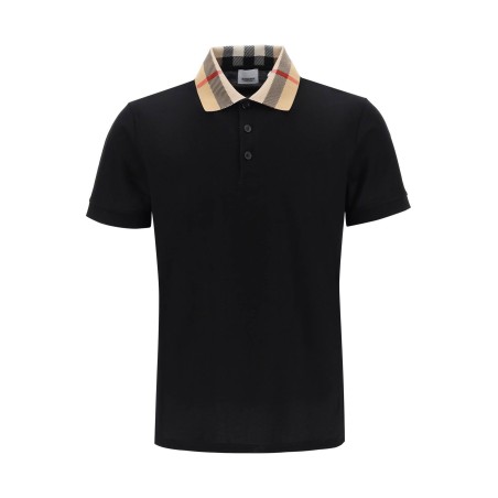 cody polo shirt with check collar