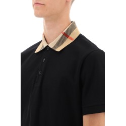 cody polo shirt with check collar