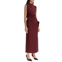 draped jersey dress with