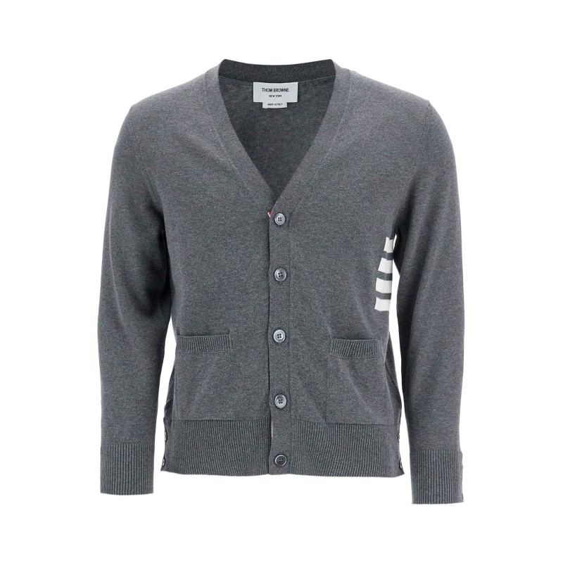 4-bar cotton cardigan for