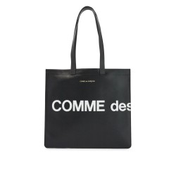 logo leather tote bag