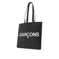 logo leather tote bag