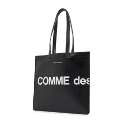 logo leather tote bag