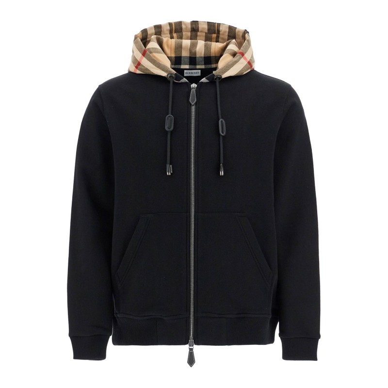 samuel sweatshirt with check hood