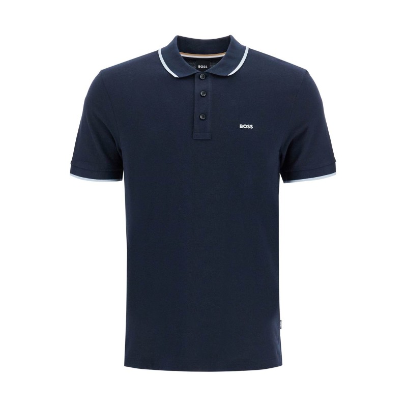 parlay polo shirt with contrast trims