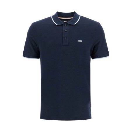 parlay polo shirt with contrast trims