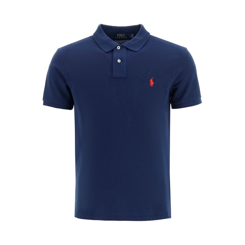 slim fit short sleeve polo shirt