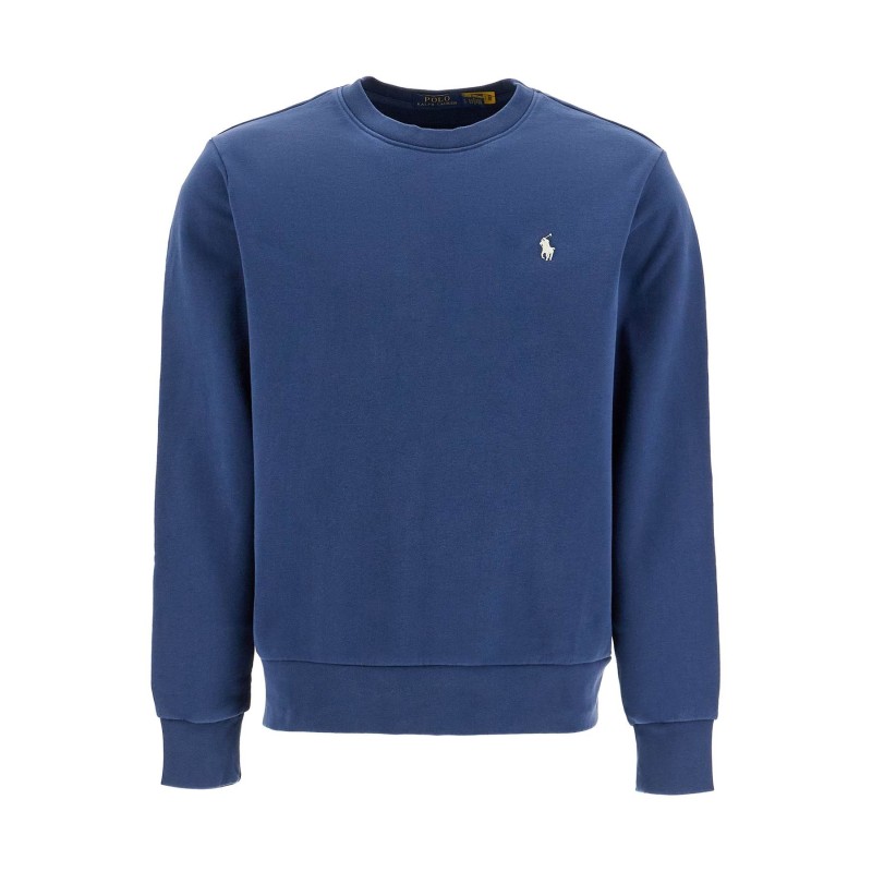 loopback cotton crewneck sweatshirt