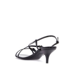 patent leather sandals