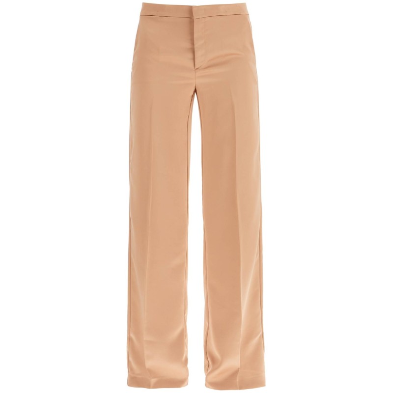 flared satin trousers