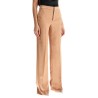 flared satin trousers