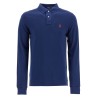 slim fit long sleeve polo shirt