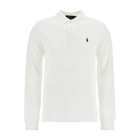 slim fit long sleeve polo shirt