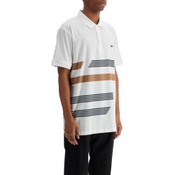 printed stretch jersey polo shirt