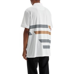 printed stretch jersey polo shirt