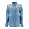 'vintage wash denim shirt'