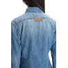 'vintage wash denim shirt'