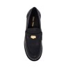 vintage-effect leather penny loafers