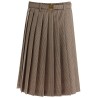 pleated midi skirt in houndst