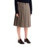 pleated midi skirt in houndst