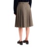 pleated midi skirt in houndst