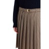 pleated midi skirt in houndst