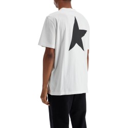 white cotton men's t-shirt with large black star