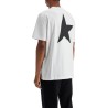 white cotton men's t-shirt with large black star