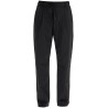 high-waisted black nylon women's pants