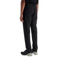 high-waisted black nylon women's pants